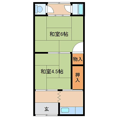 和歌山県和歌山市中之島 紀伊中ノ島駅 2K アパート 賃貸物件詳細