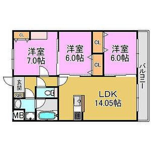 大阪府高石市東羽衣3丁目18-15 羽衣駅 3LDK マンション 賃貸物件詳細