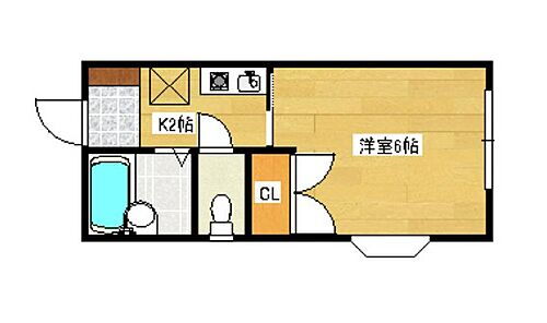 広島県広島市安芸区船越2丁目 向洋駅 1K アパート 賃貸物件詳細