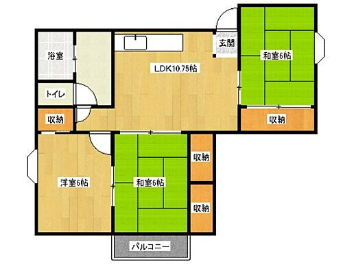 広島県安芸郡府中町柳ケ丘 向洋駅 3LDK アパート 賃貸物件詳細