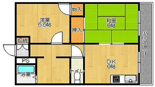 大阪府四條畷市岡山東2丁目 忍ケ丘駅 2DK マンション 賃貸物件詳細