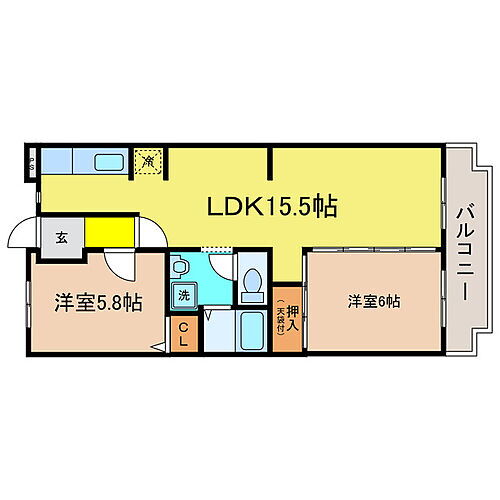 リヴェールＪＵＮＩＩ 4階 2LDK 賃貸物件詳細