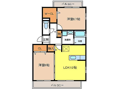 牛滝欅荘 2階 2LDK 賃貸物件詳細