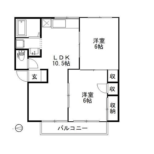 鳥取県鳥取市吉成 鳥取駅 2LDK アパート 賃貸物件詳細