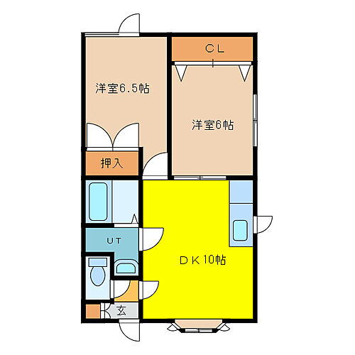リトルフォーレストＩ 1階 2DK 賃貸物件詳細