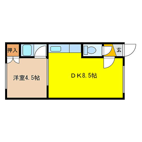 グランツ末広ＩＩ 1階 1DK 賃貸物件詳細