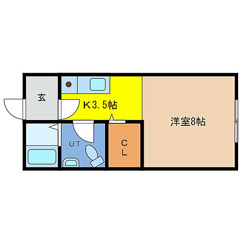 ポプリ緑町Ｂ 2階 1K 賃貸物件詳細