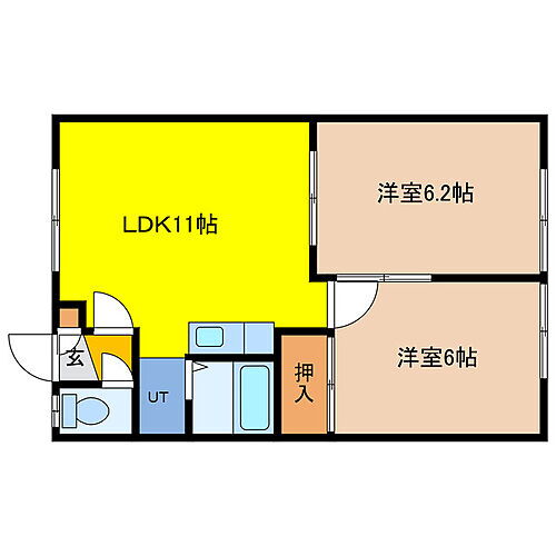 北海道千歳市北栄1丁目18-7 千歳駅 2LDK アパート 賃貸物件詳細