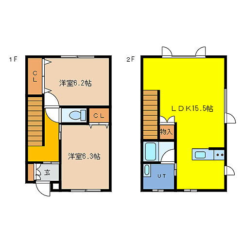 北海道千歳市勇舞2丁目4-23 長都駅 2LDK 一戸建て 賃貸物件詳細