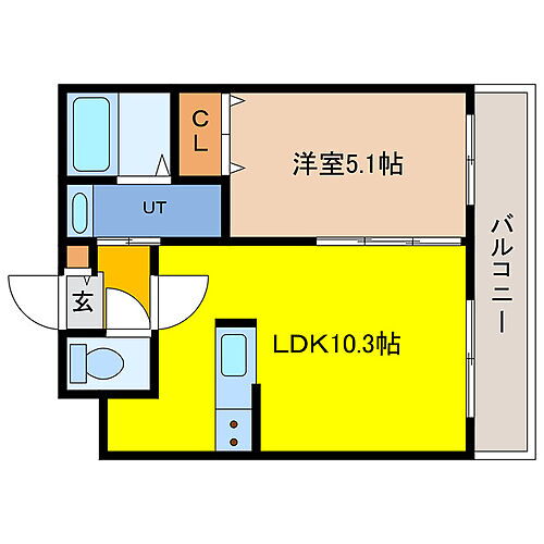 アルファレジデンス末広 3階 1LDK 賃貸物件詳細