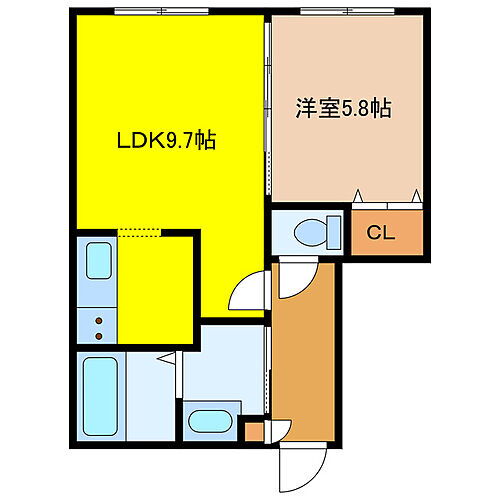 アトランティス朝日 5階 1LDK 賃貸物件詳細