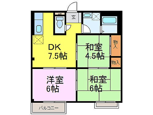 ステートジャガー 2階 3DK 賃貸物件詳細