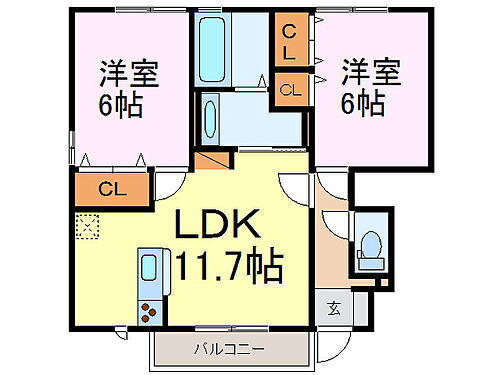 ヴェール 1階 2LDK 賃貸物件詳細