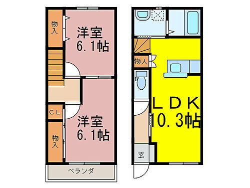 ホット　ユー　ハウス 2LDK 賃貸物件詳細