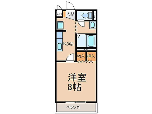 愛知県小牧市大字大山 1K アパート 賃貸物件詳細