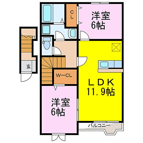 埼玉県久喜市東大輪 東鷲宮駅 2LDK アパート 賃貸物件詳細