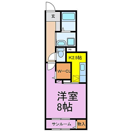 ラ・プロムナードＩＩＩ 1階 1K 賃貸物件詳細