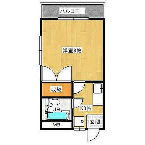 山口県下関市一の宮町4丁目 1K マンション 賃貸物件詳細