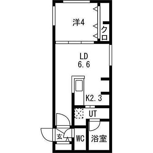 Ｆｌａｎｄｒｅ桑園（フランドール桑園） 2階 1LDK 賃貸物件詳細