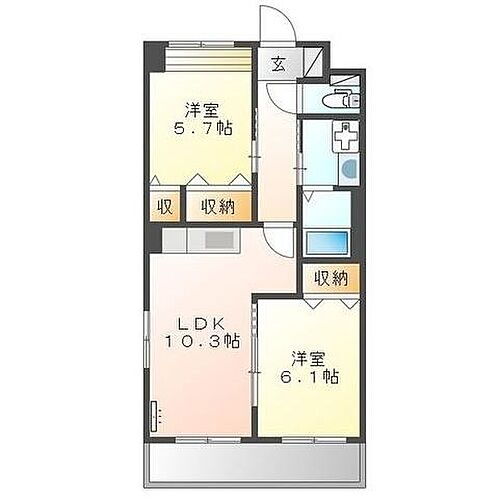 鹿児島県霧島市国分下井147-5 国分駅 2LDK アパート 賃貸物件詳細