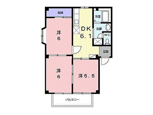 グリーンハイツまくやま 2階 3DK 賃貸物件詳細