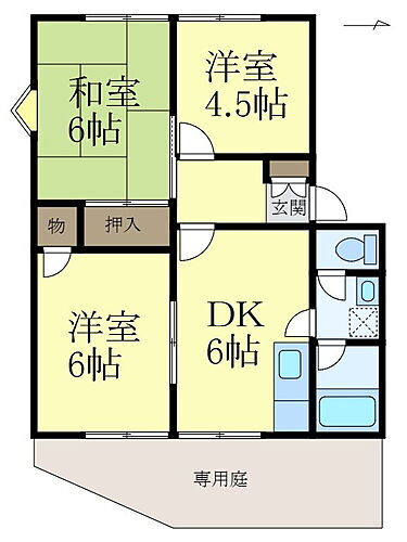 グリーンフル中西 1階 3DK 賃貸物件詳細