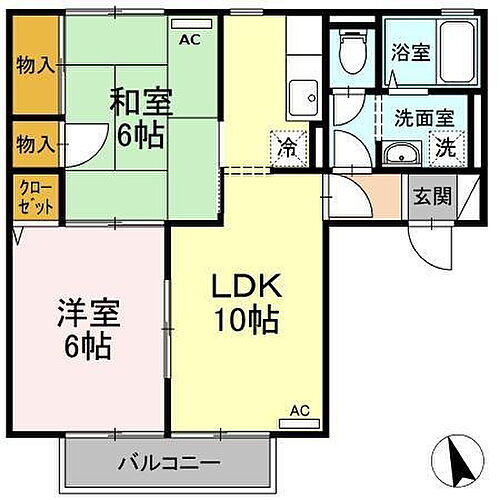 鳥取県米子市米原6丁目17-50 後藤駅 2LDK アパート 賃貸物件詳細