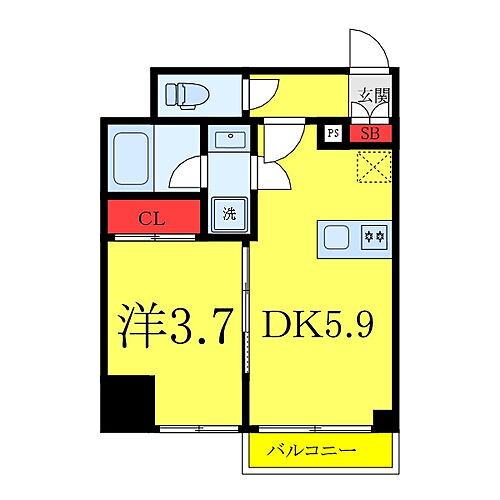 ＳＹＦＯＲＭＥ　ＩＴＡＢＡＳＨＩ　ＩＩＩ 5階 1DK 賃貸物件詳細