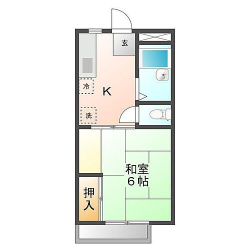 広島県福山市山手町7丁目18-10 福山駅 1K アパート 賃貸物件詳細