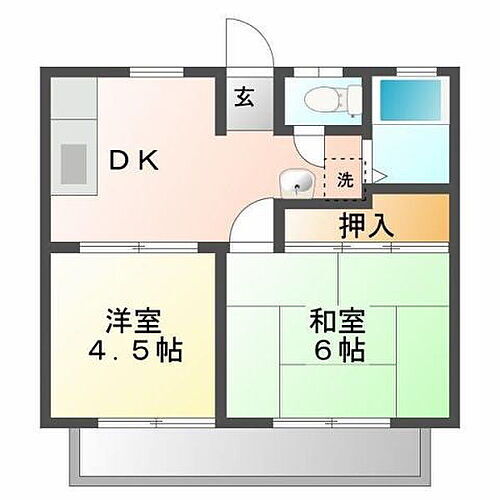 ホワイトハウス春日 2階 2DK 賃貸物件詳細