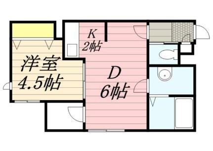 プレジール医大前 2階 1LDK 賃貸物件詳細