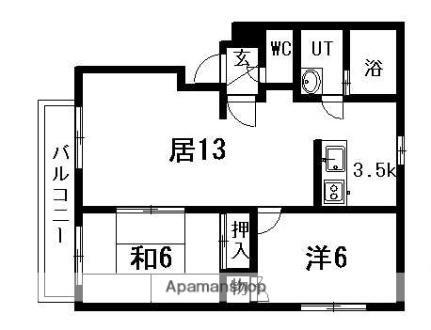 北海道札幌市清田区真栄一条2丁目 福住駅 2LDK マンション 賃貸物件詳細