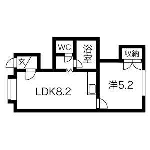 北海道札幌市白石区川下一条8丁目 厚別駅 1LDK アパート 賃貸物件詳細