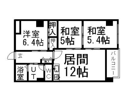リベルティ山鼻 3階 3LDK 賃貸物件詳細