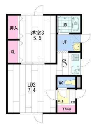 北海道札幌市北区あいの里三条6丁目 あいの里公園駅 1LDK アパート 賃貸物件詳細