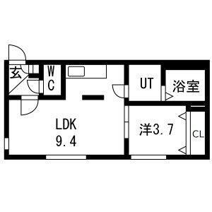 ＮＯＲＴＨ　ＷＩＮＧ（南８西１４ＭＳ） 1階 1LDK 賃貸物件詳細