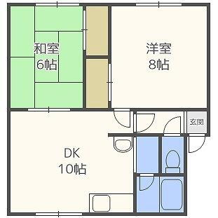 北海道札幌市豊平区平岸四条8丁目 平岸駅 2LDK アパート 賃貸物件詳細