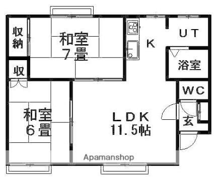 北海道札幌市厚別区上野幌一条2丁目 ひばりが丘駅 2LDK アパート 賃貸物件詳細