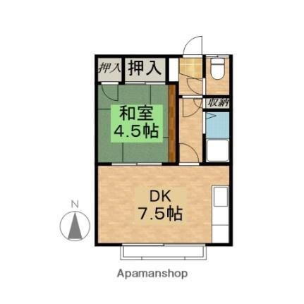 ハイツ樹林 2階 1DK 賃貸物件詳細