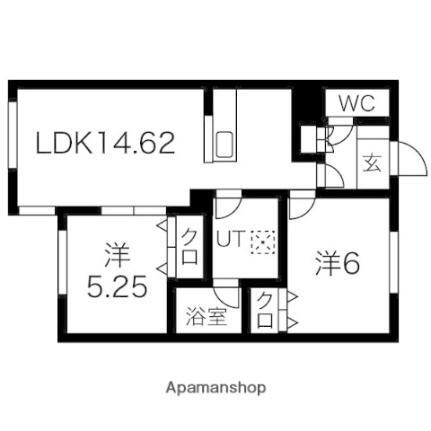 北海道北広島市新富町西2丁目 北広島駅 2LDK アパート 賃貸物件詳細