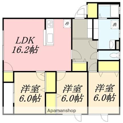 Ｌｅ　Ｃｈａｒｍａｎｔ　ＩＩ号館（ルシャルマンＩＩ号館） 2階 3LDK 賃貸物件詳細