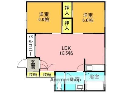 青森県八戸市湊高台2丁目 白銀駅 2LDK アパート 賃貸物件詳細