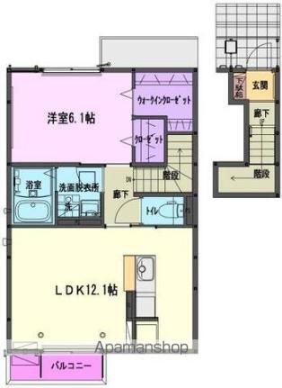 岩手県北上市上野町3丁目 村崎野駅 1LDK アパート 賃貸物件詳細