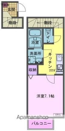 岩手県北上市中野町1丁目 北上駅 1K アパート 賃貸物件詳細