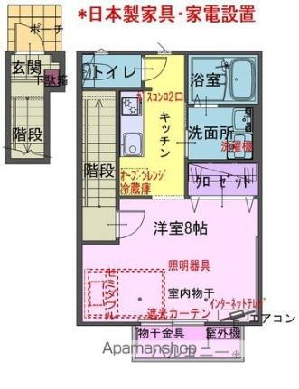 岩手県北上市二子町上野 村崎野駅 1K アパート 賃貸物件詳細