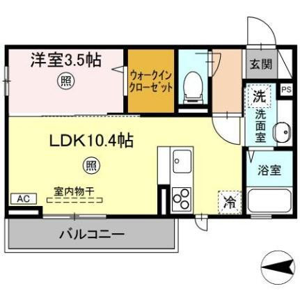グレイスコート 2階 1LDK 賃貸物件詳細