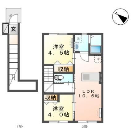 宮城県仙台市宮城野区岩切2丁目 岩切駅 2LDK アパート 賃貸物件詳細