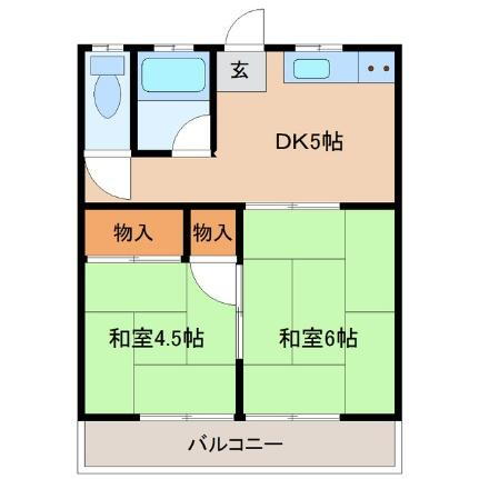 丹野アパート 2階 2DK 賃貸物件詳細