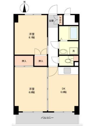 リビングステージ南仙台 4階 2DK 賃貸物件詳細