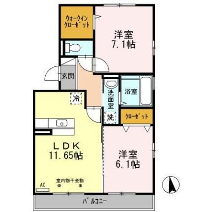 宮城県名取市手倉田字諏訪 名取駅 2LDK アパート 賃貸物件詳細